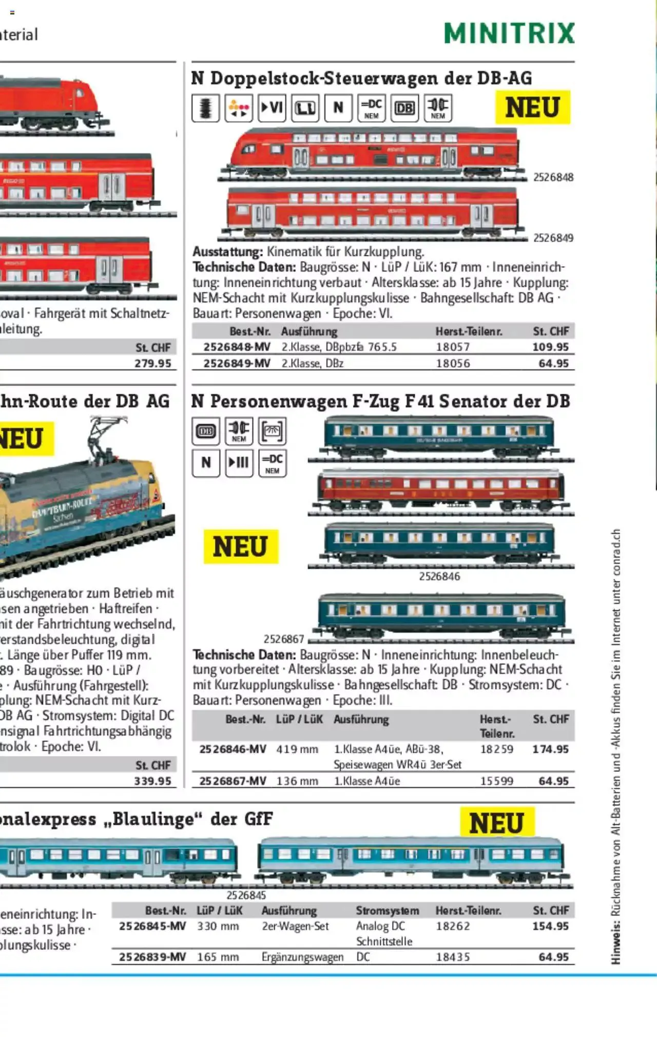 Conrad - Modellbahn Katalog 2022/23 von 5. September bis 31. Dezember 2023 - Prospekt seite  124