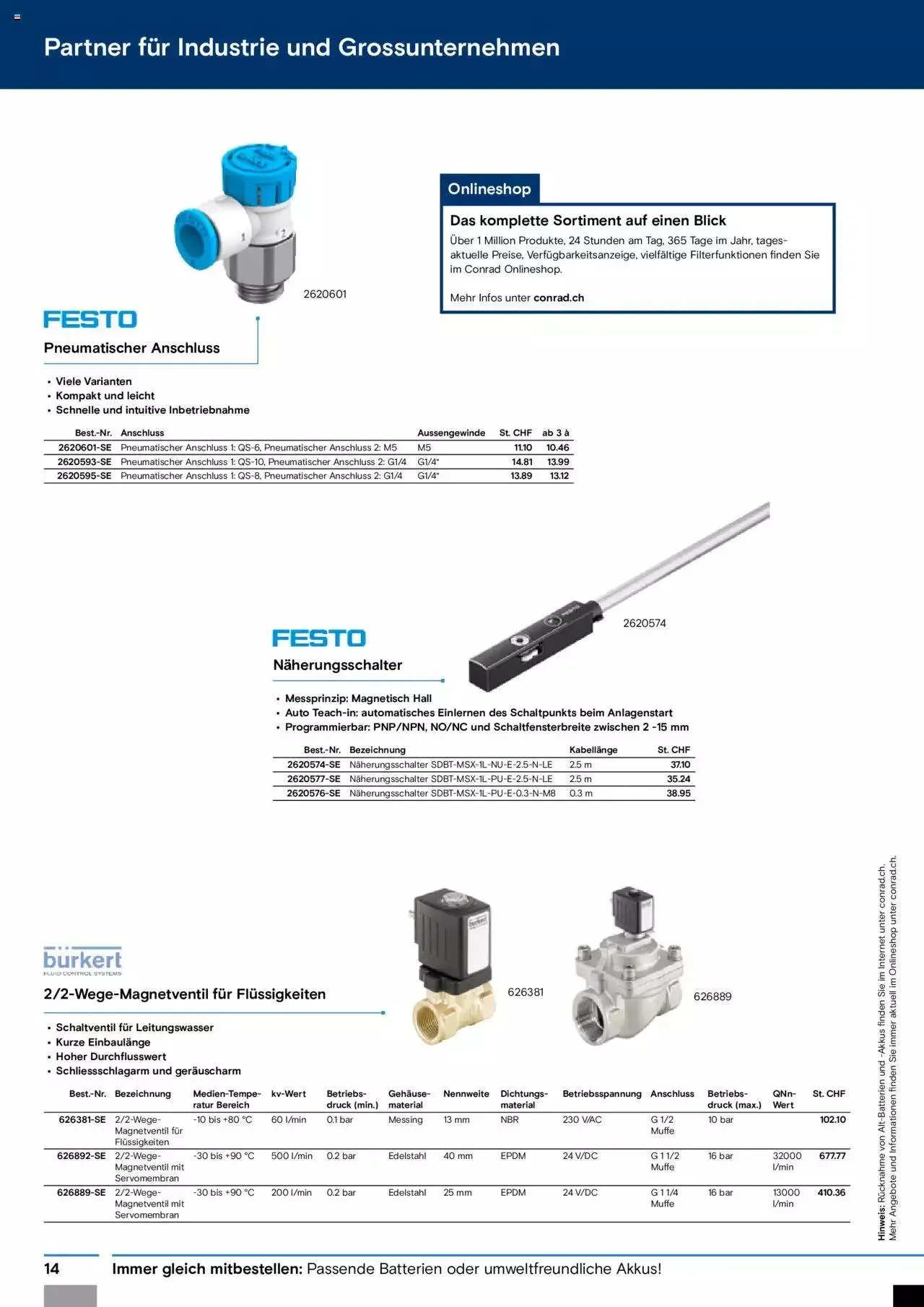 Conrad Automation und Robotik von 18. Juli bis 31. Dezember 2023 - Prospekt seite 14