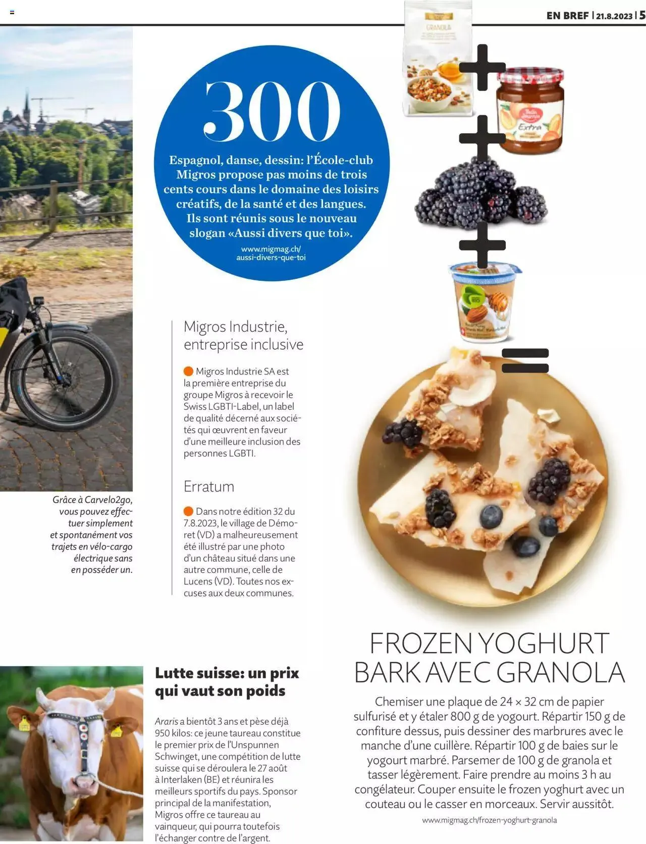 Migros - Magazin FR von 21. August bis 31. Dezember 2023 - Prospekt seite 5