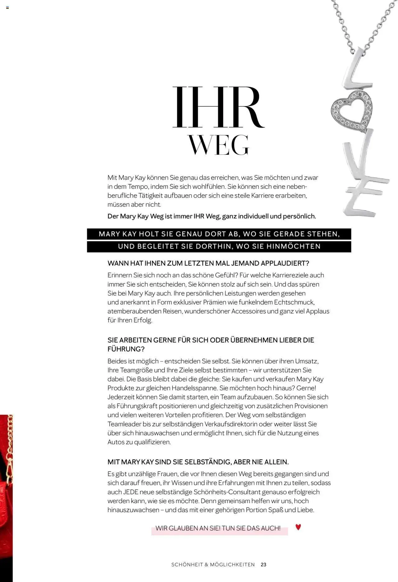 Mary Kay Aktionen Schönheit & Möglichkeiten von 18. Oktober bis 31. Dezember 2024 - Prospekt seite 23