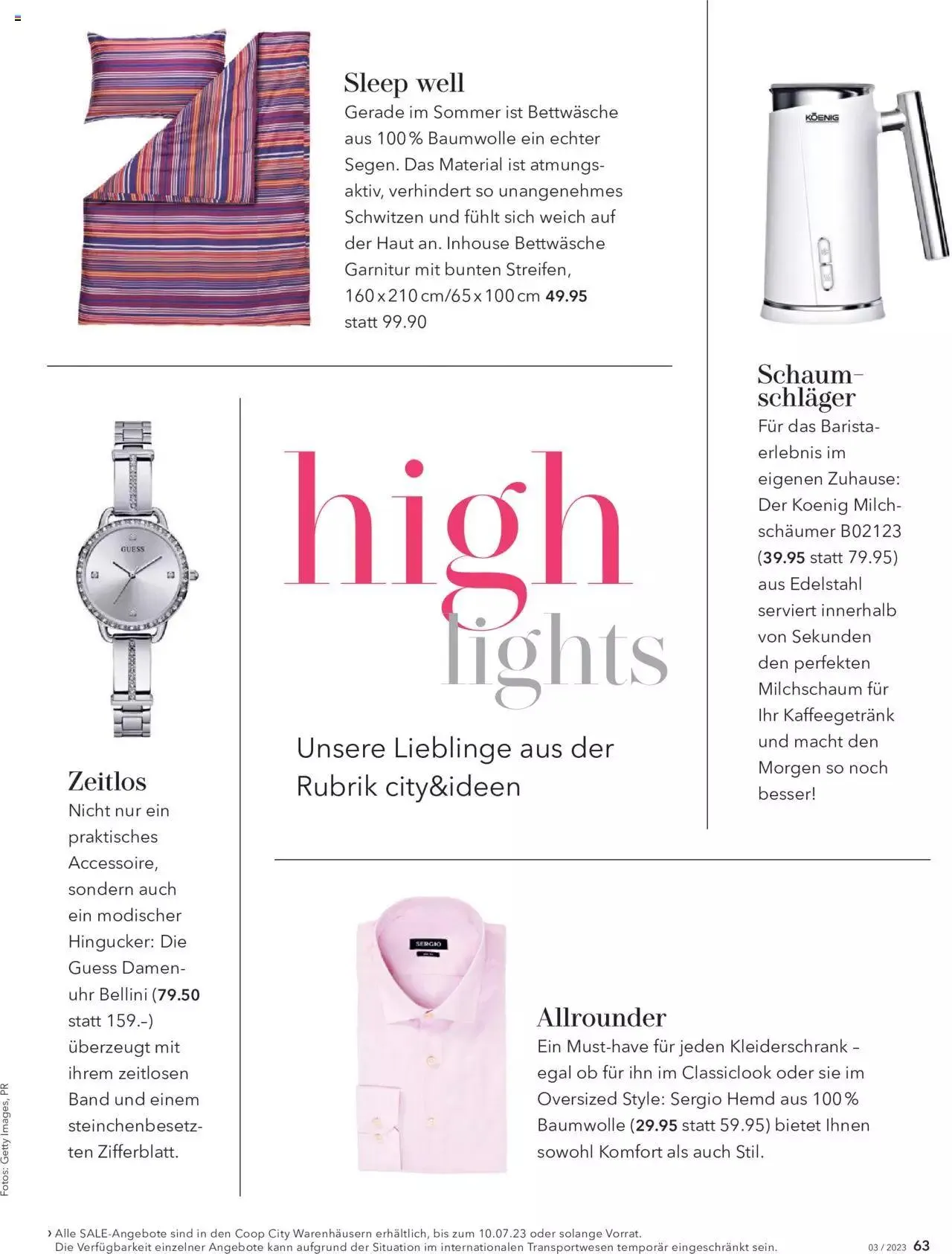 Coop City Aktionen von 13. Juni bis 31. Dezember 2023 - Prospekt seite  63