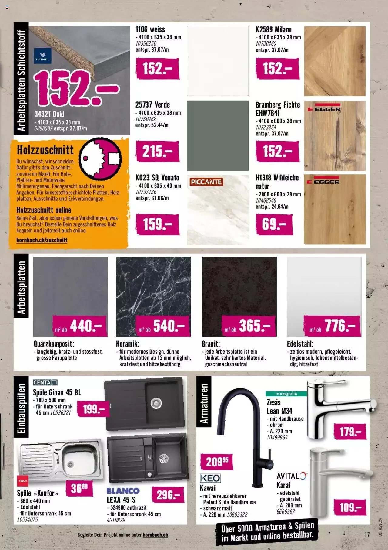 Hornbach Aktionen von 1. Februar bis 26. Februar 2024 - Prospekt seite 17