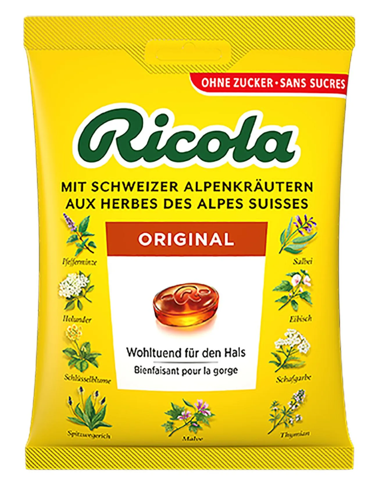 Ricola Kräuterbonbons, ohne Zucker