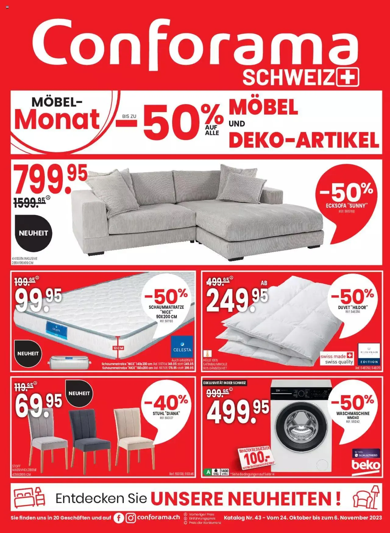 Conforama Rabatt von 24. Oktober bis 6. November 2023 - Prospekt seite  1