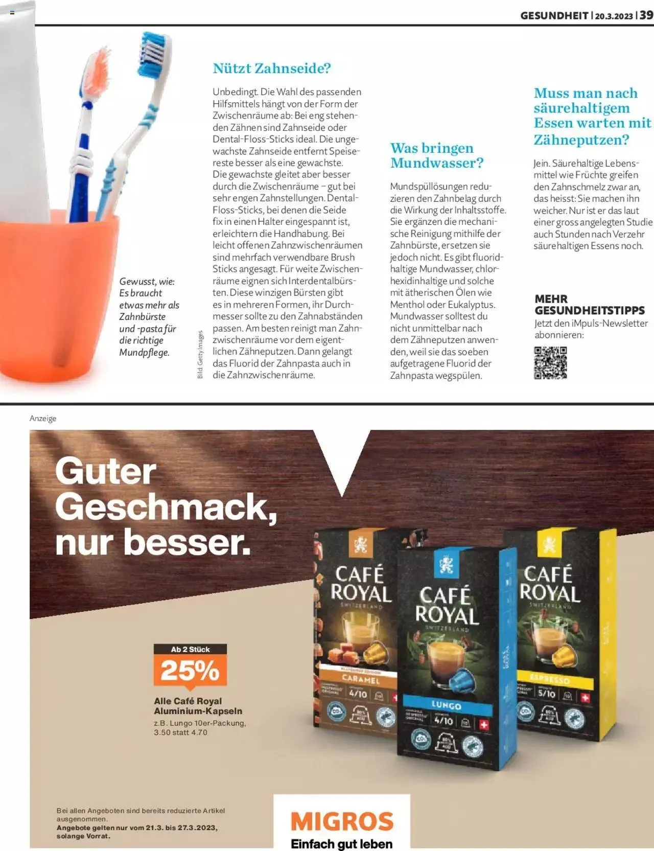 Migros - Magazin von 20. März bis 31. Dezember 2023 - Prospekt seite  39