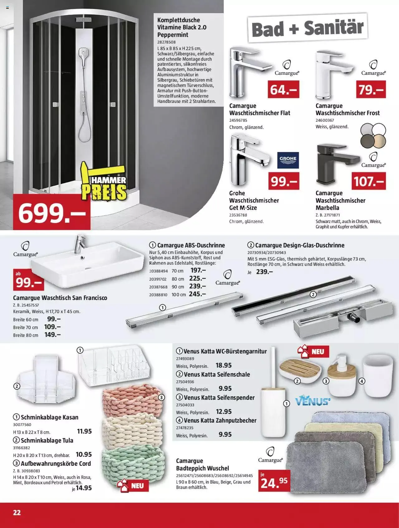 Bauhaus Aktionen von 27. November bis 31. Dezember 2023 - Prospekt seite 22