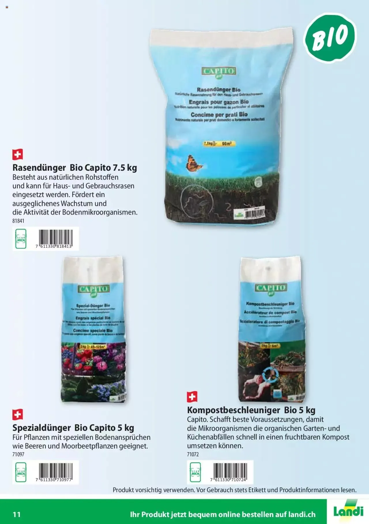 Landi Pflanzenschutz und Dünger 2023 von 7. März bis 31. Dezember 2023 - Prospekt seite 11