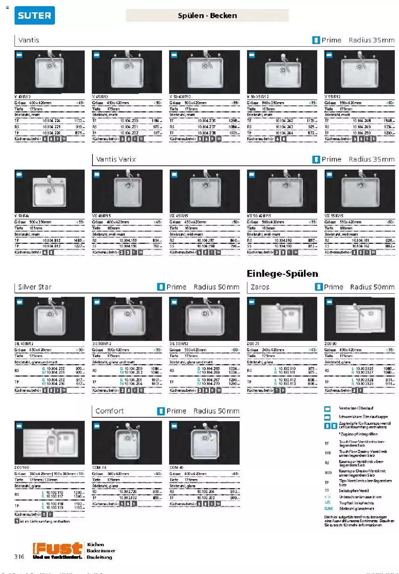 Fust Küchen- und Badezimmerprospekt von 4. März bis 31. Dezember 2024 - Prospekt seite  316