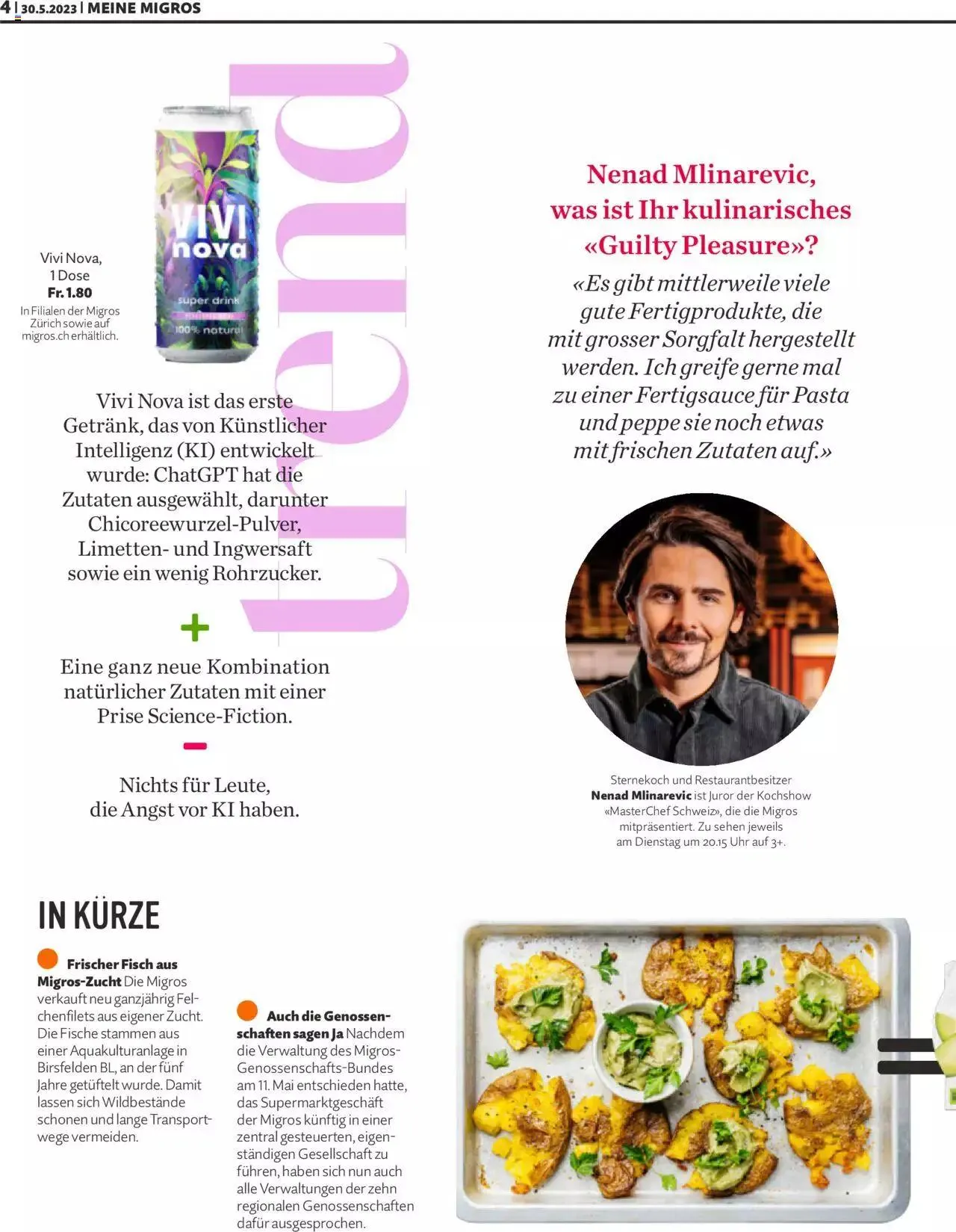 Migros Magazin von 30. Mai bis 31. Dezember 2023 - Prospekt seite 4