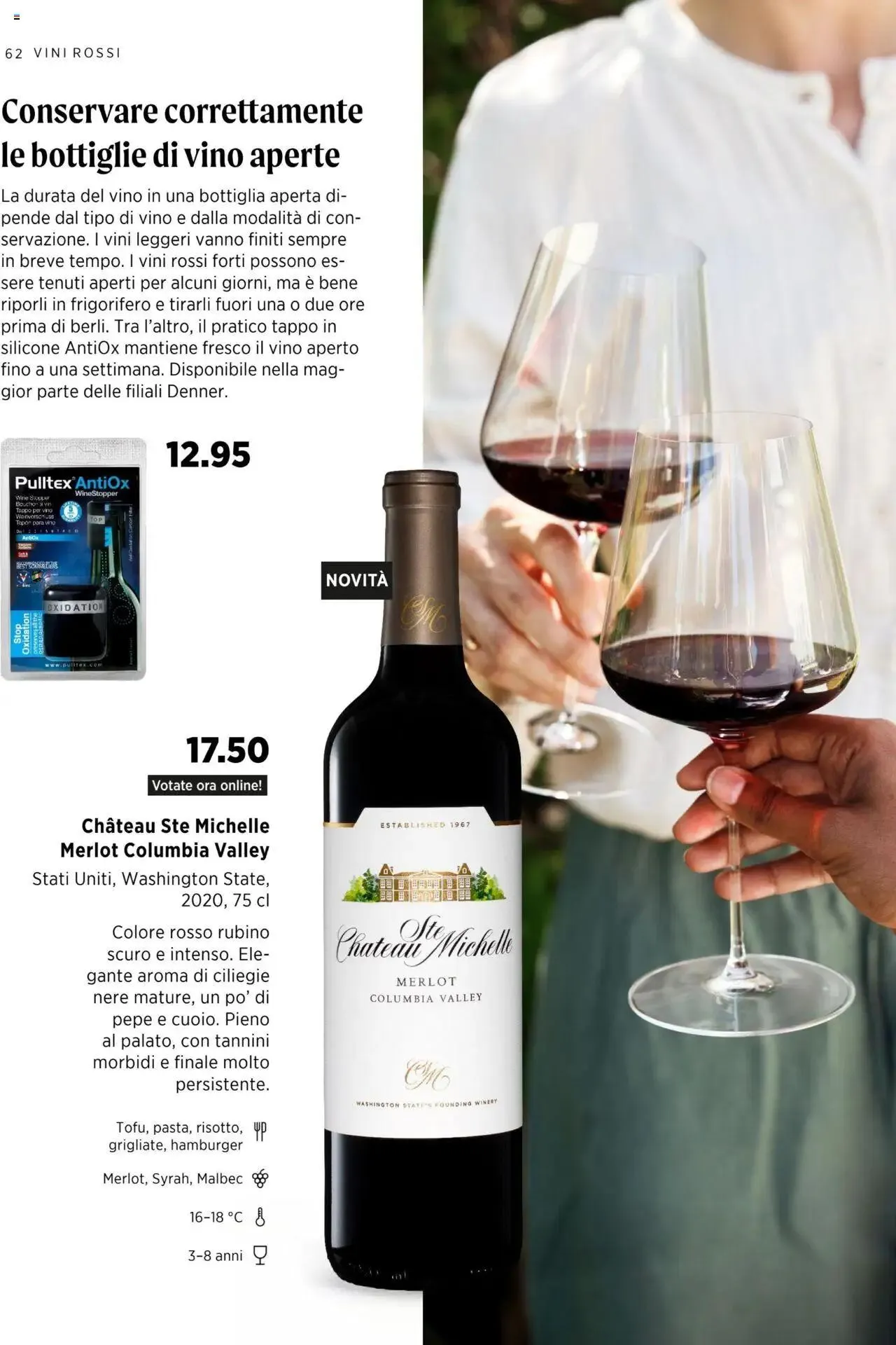 Denner Aktionen Guida dei vini 2024/2025 von 11. September bis 31. Dezember 2024 - Prospekt seite 62