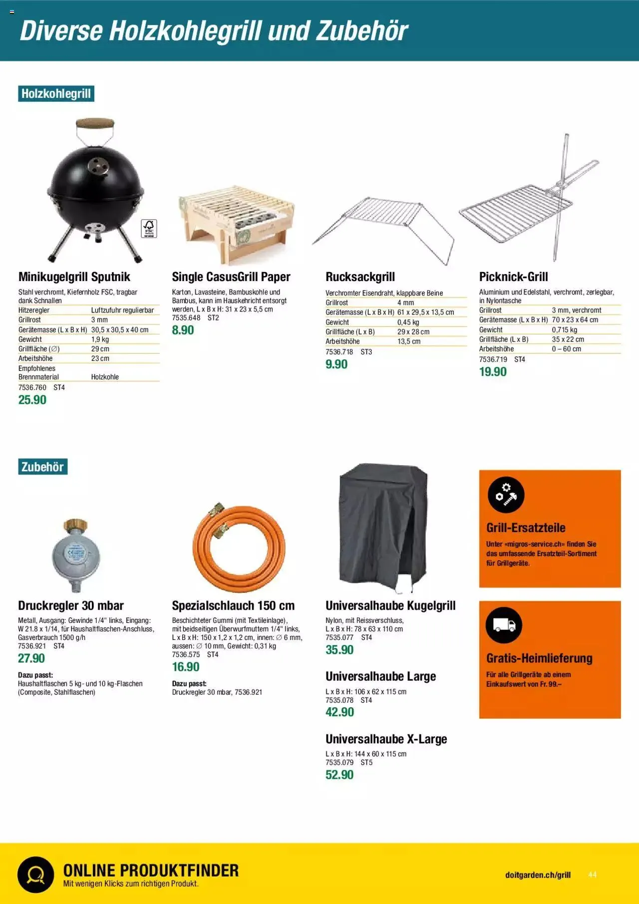 DO IT+GARDEN MIGROS - Grill von 22. März bis 31. Dezember 2023 - Prospekt seite  44