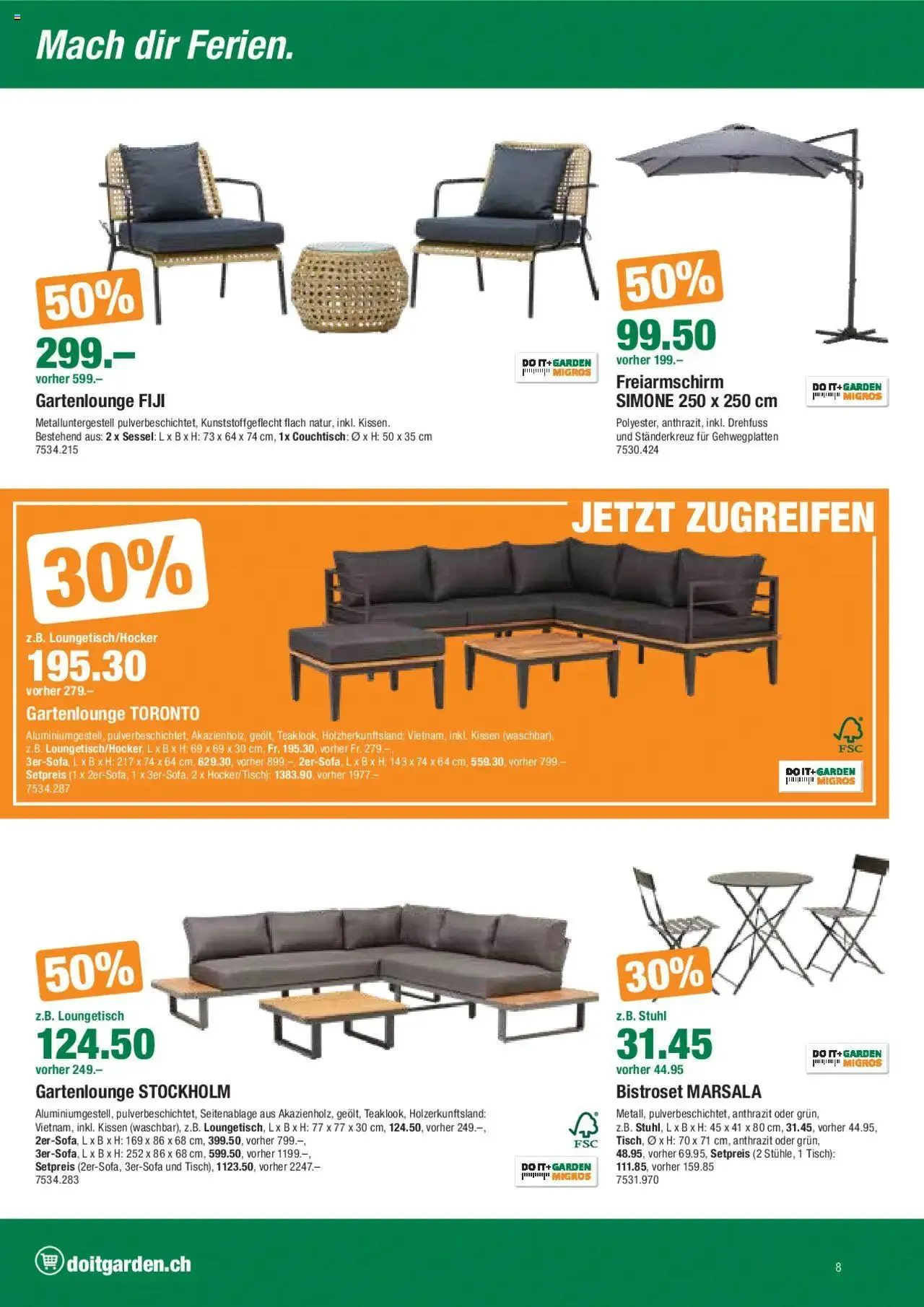 DO IT+GARDEN MIGROS Aktionen von 30. Juli bis 12. August 2024 - Prospekt seite 8