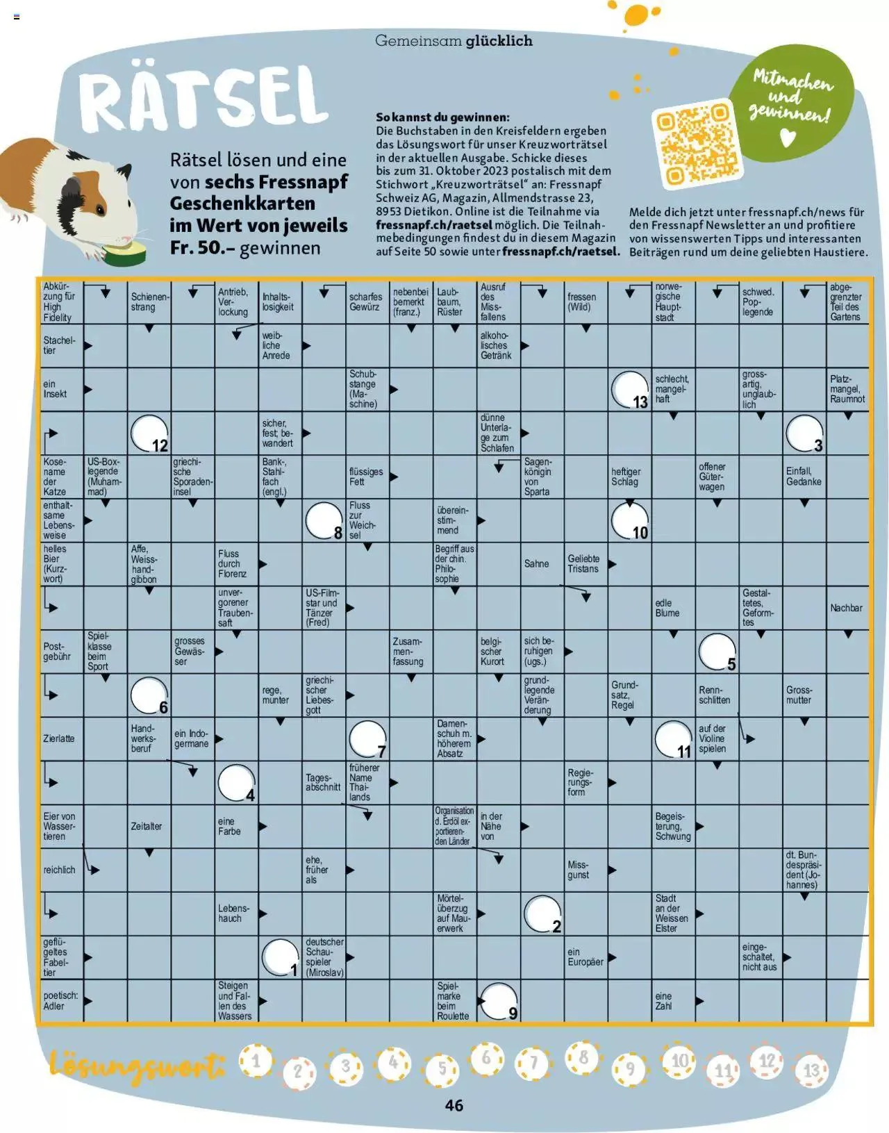 Fressnapf Magazin von 1. September bis 31. Oktober 2023 - Prospekt seite 46