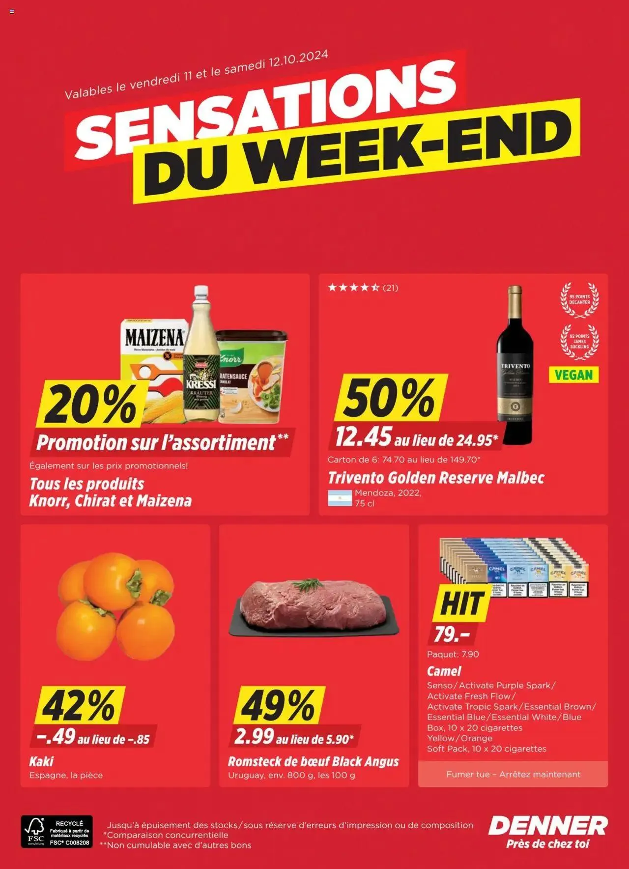 Denner Aktionen FR von 8. Oktober bis 14. Oktober 2024 - Prospekt seite  24