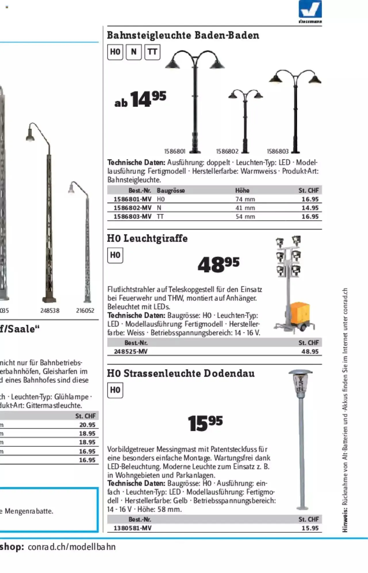 Conrad - Modellbahn Katalog 2022/23 von 5. September bis 31. Dezember 2023 - Prospekt seite  424