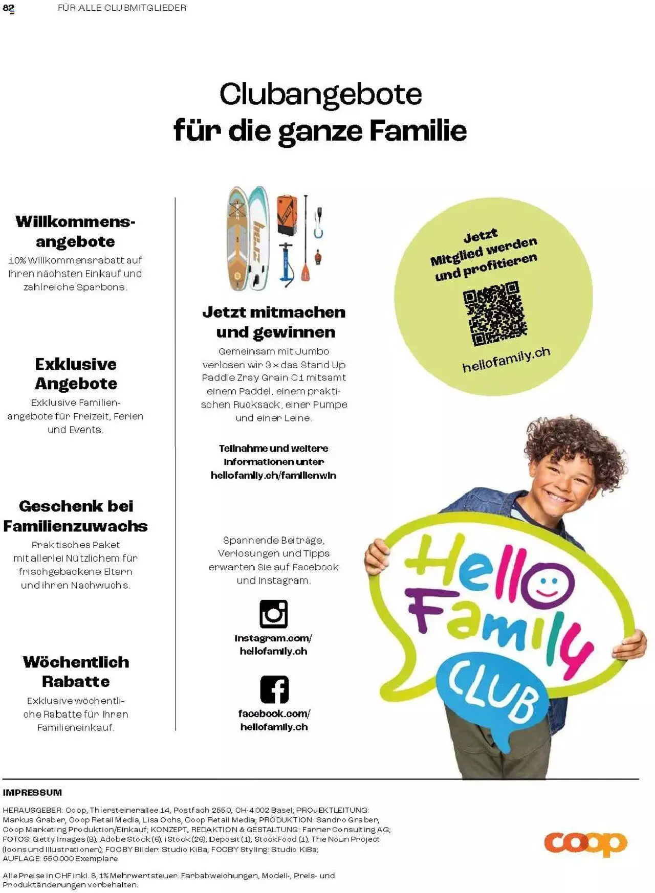 Coop Magazin Familien von 18. Juni bis 31. Dezember 2024 - Prospekt seite  82