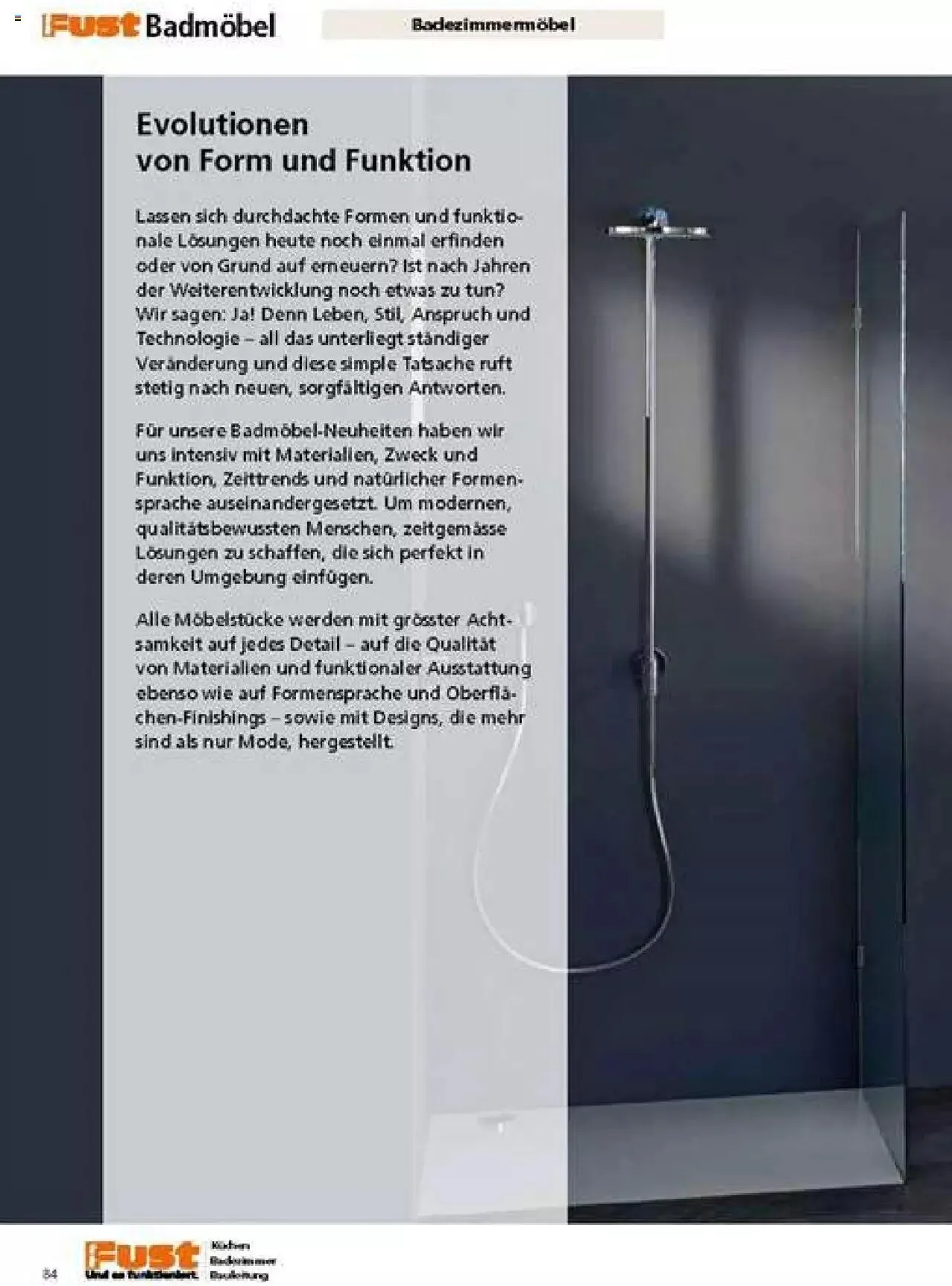 Fust Badezimmermagazin von 17. April bis 31. Dezember 2023 - Prospekt seite 84