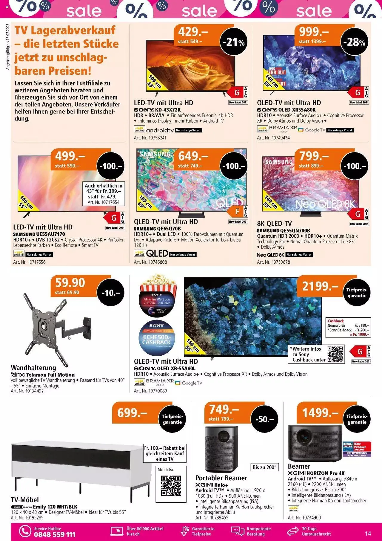 Fust Multimedia Post von 4. Juli bis 23. Juli 2023 - Prospekt seite 14