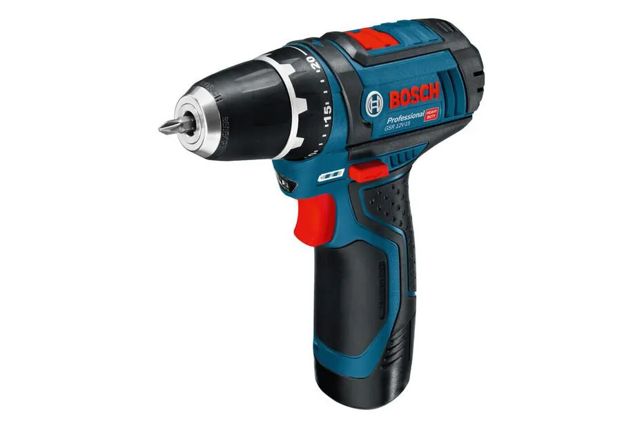 Bosch GSR 12V-15 + 3 x 2.0 Ah Akkus