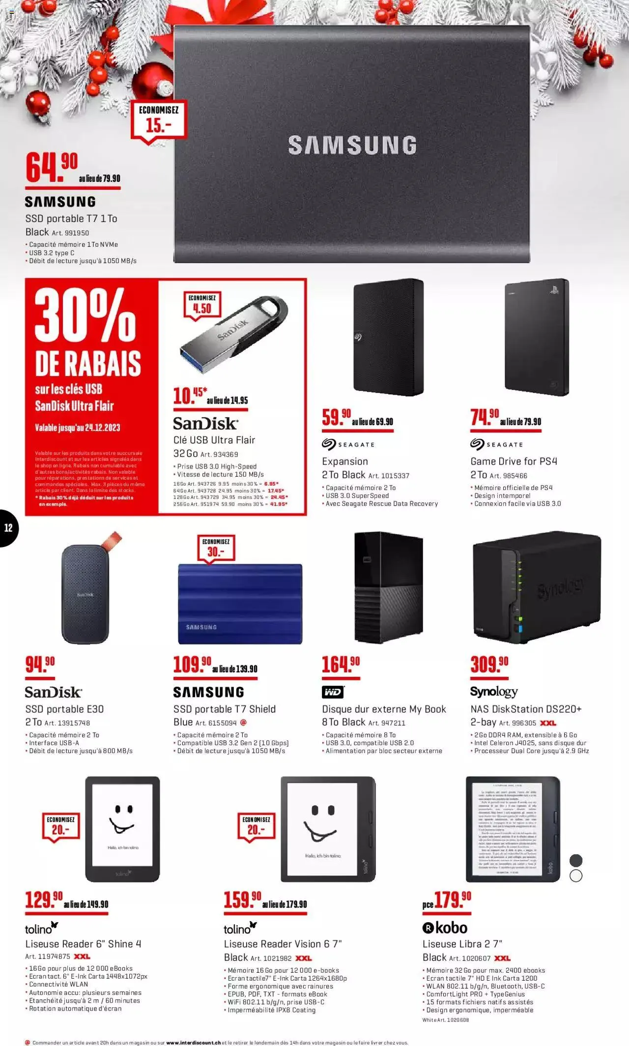 Interdiscount Aktionen FR von 4. Dezember bis 24. Dezember 2023 - Prospekt seite  12