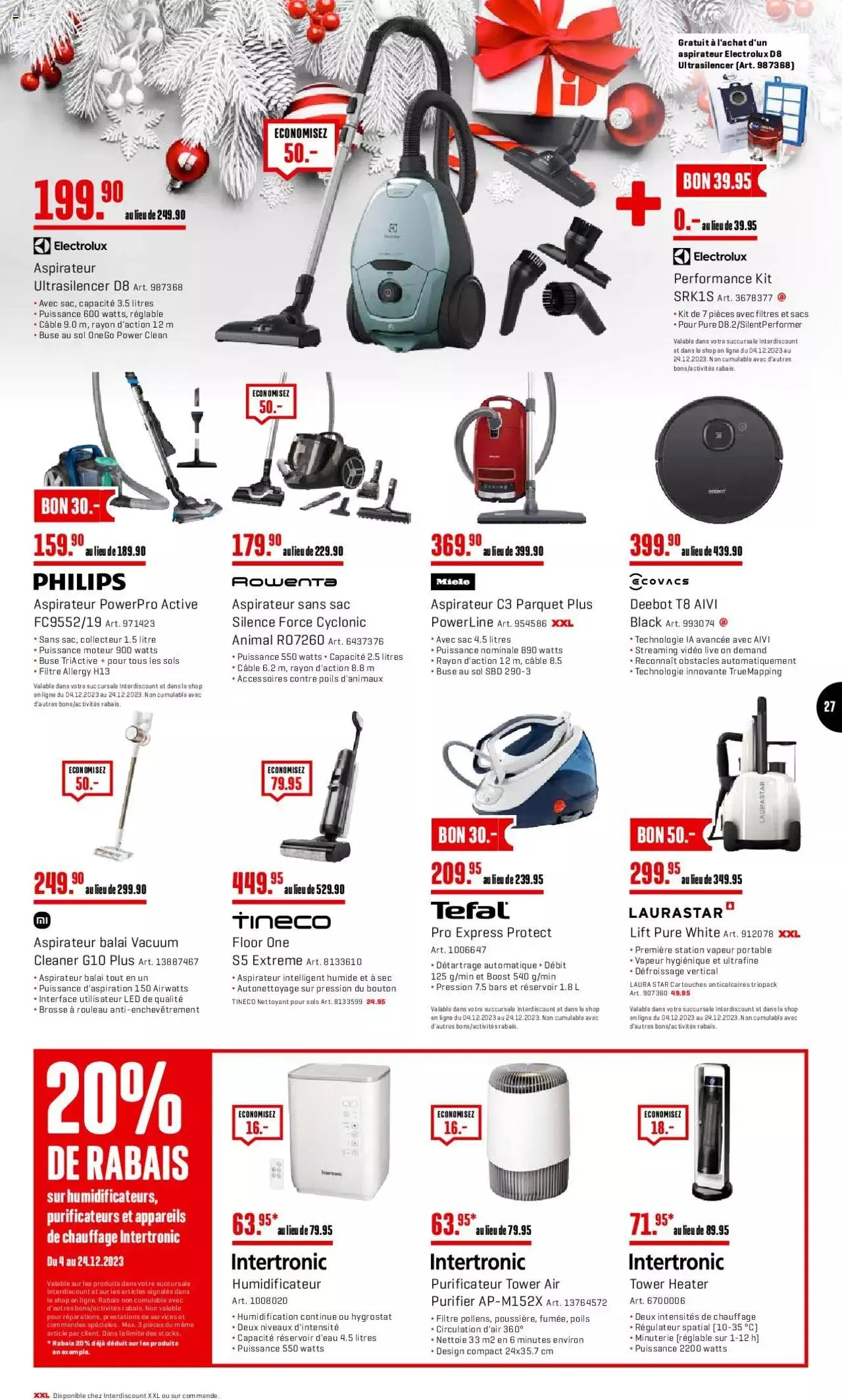 Interdiscount Aktionen FR von 4. Dezember bis 24. Dezember 2023 - Prospekt seite  27