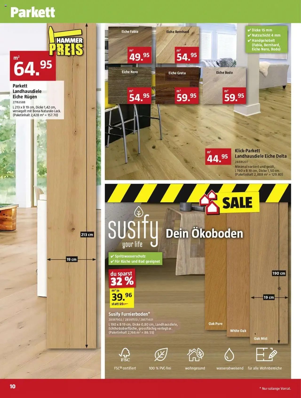 Bauhaus Aktionen von 26. August bis 29. September 2024 - Prospekt seite  10