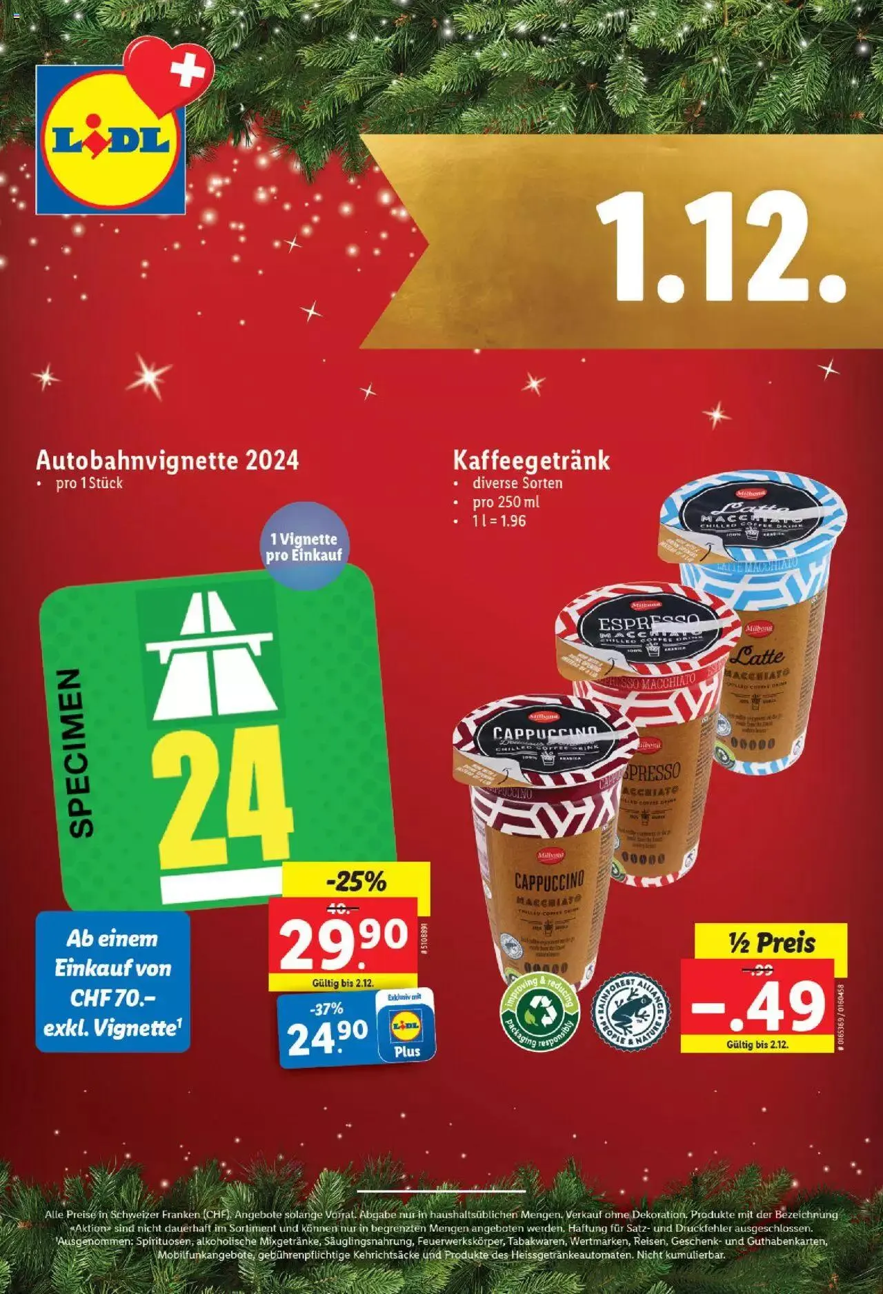 Lidl Aktionen Magische Weihnachtszeit von 1. Dezember bis 24. Dezember 2023 - Prospekt seite  2