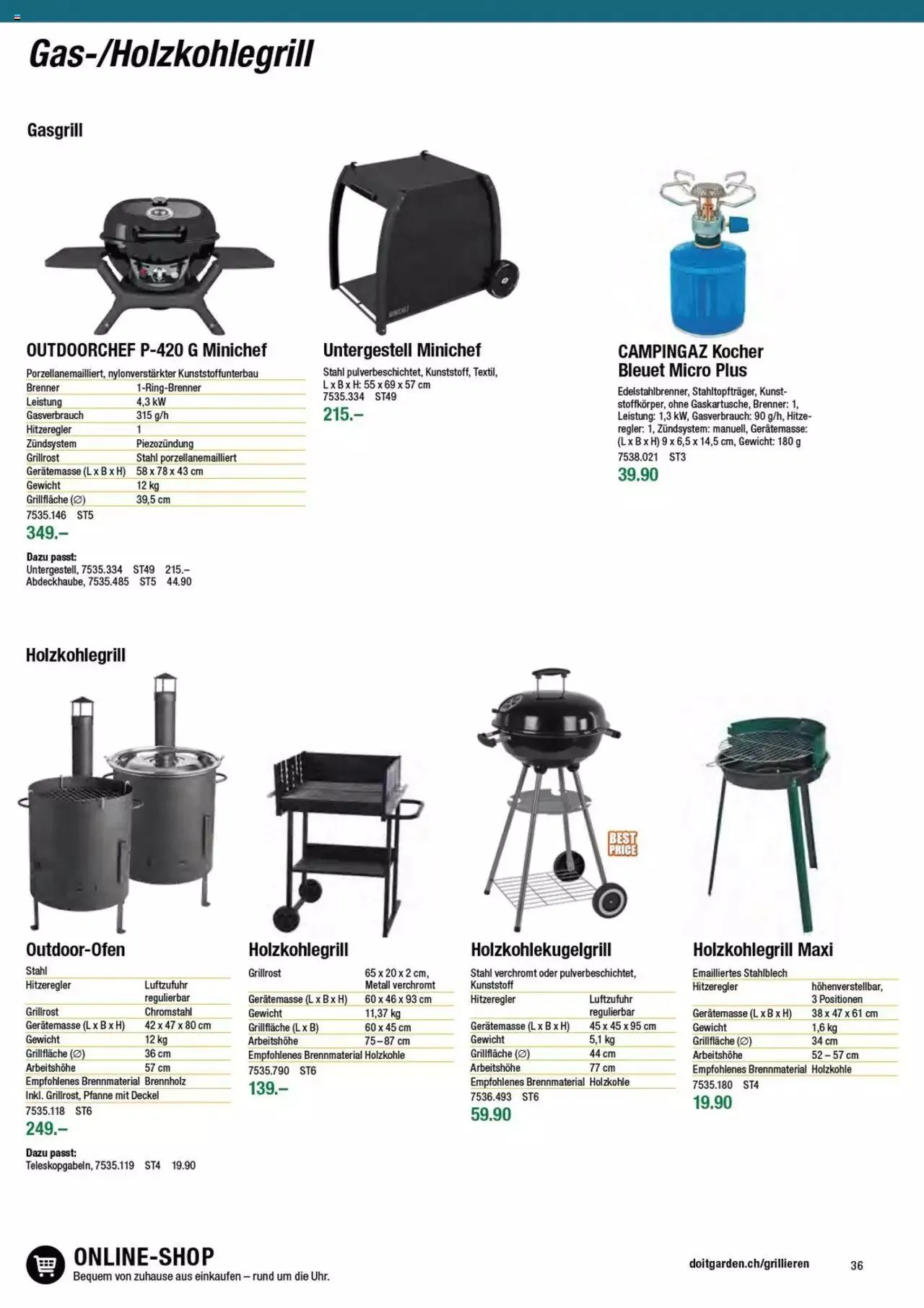 DO IT+GARDEN MIGROS - Grill von 13. Februar bis 31. Dezember 2023 - Prospekt seite  36