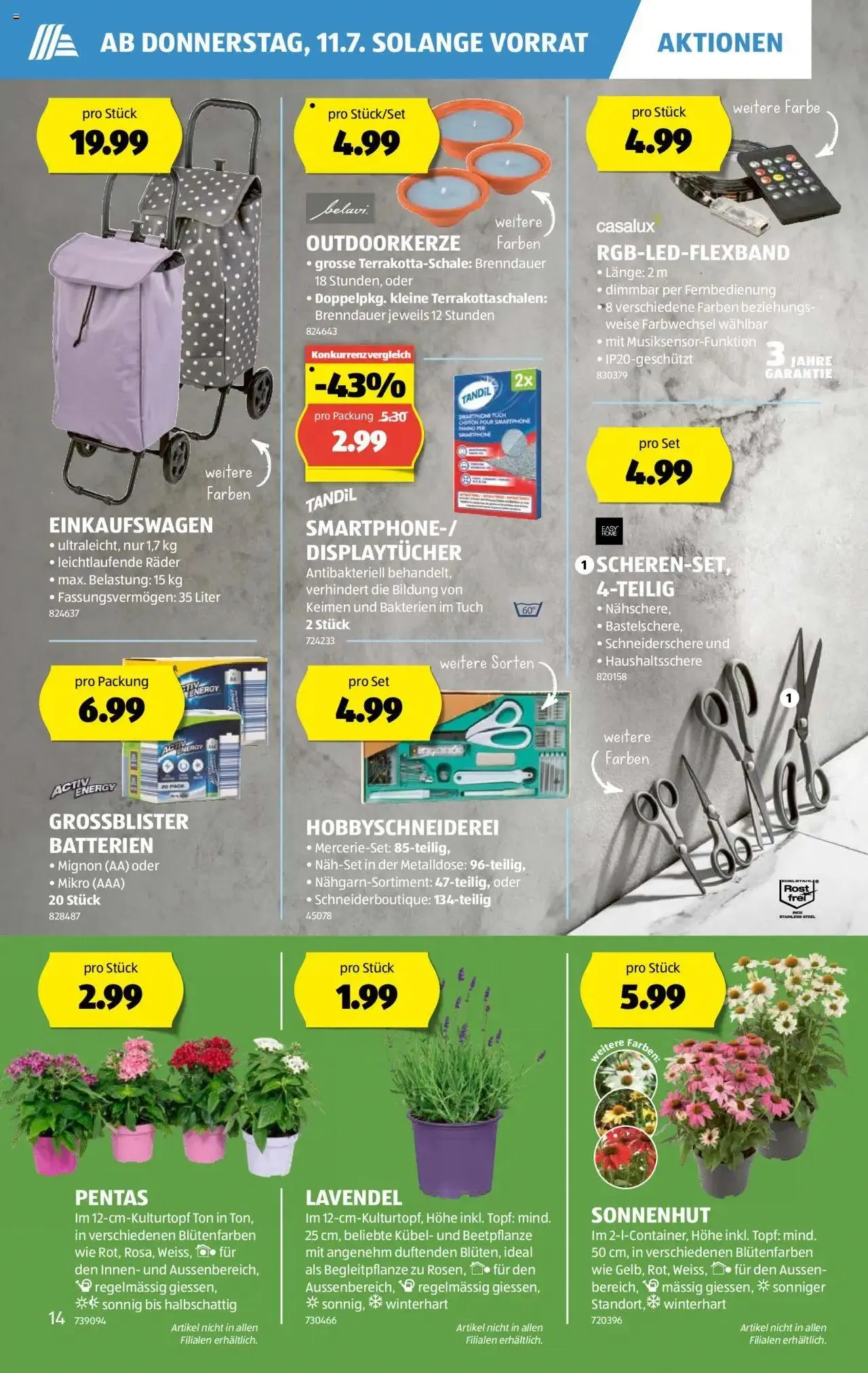Aldi Aktionen von 11. Juli bis 17. Juli 2024 - Prospekt seite  14