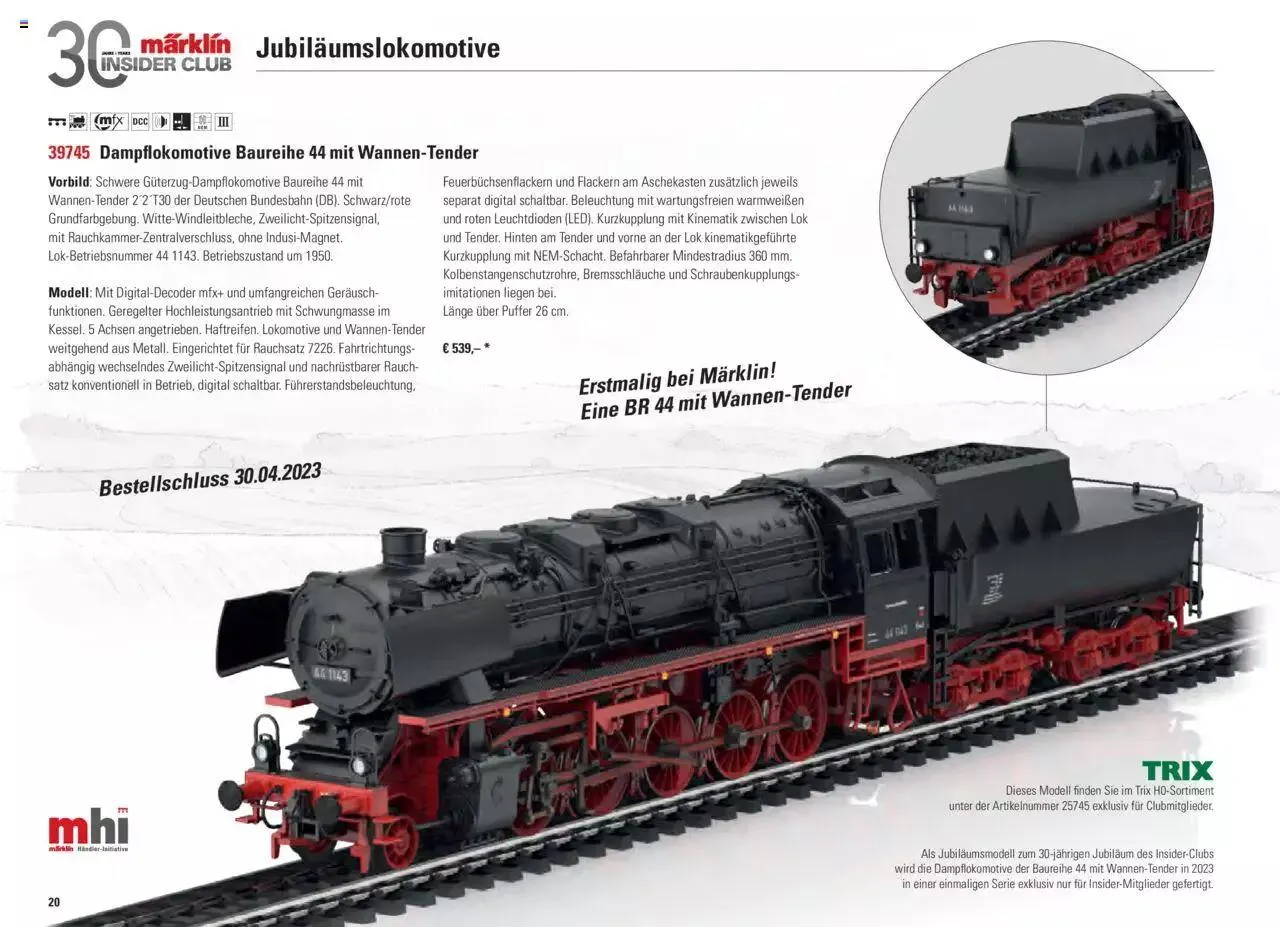 Conrad Märklin Neuheiten 2023 von 13. März bis 31. Dezember 2023 - Prospekt seite 22