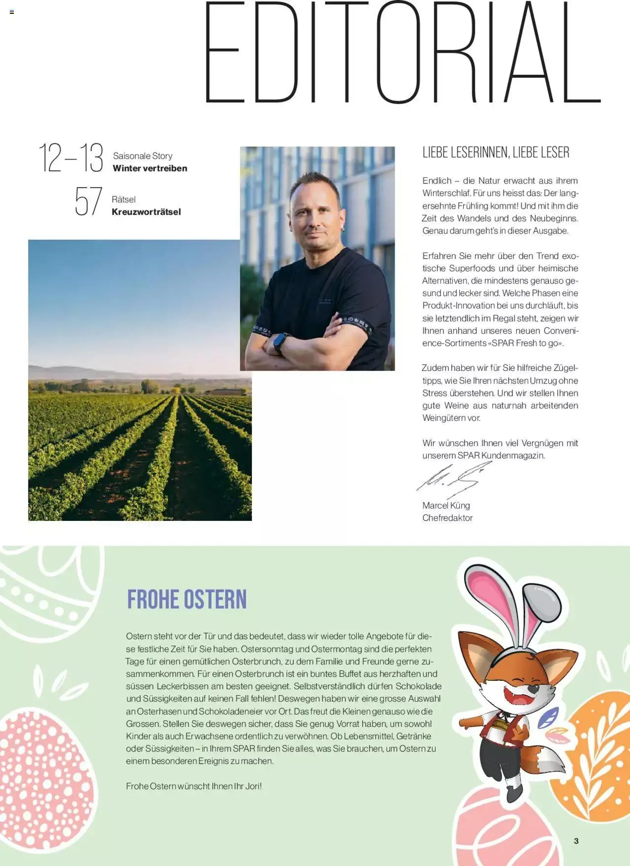 SPAR Kundenmagazin von 4. März bis 31. Dezember 2024 - Prospekt seite  3