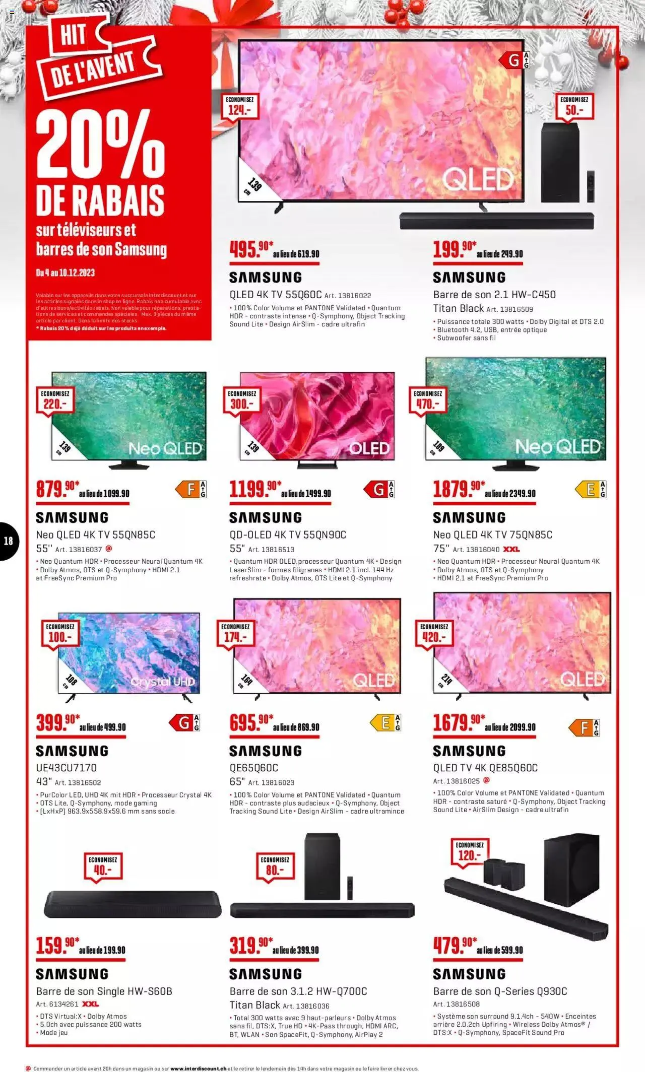Interdiscount Aktionen FR von 4. Dezember bis 24. Dezember 2023 - Prospekt seite  18
