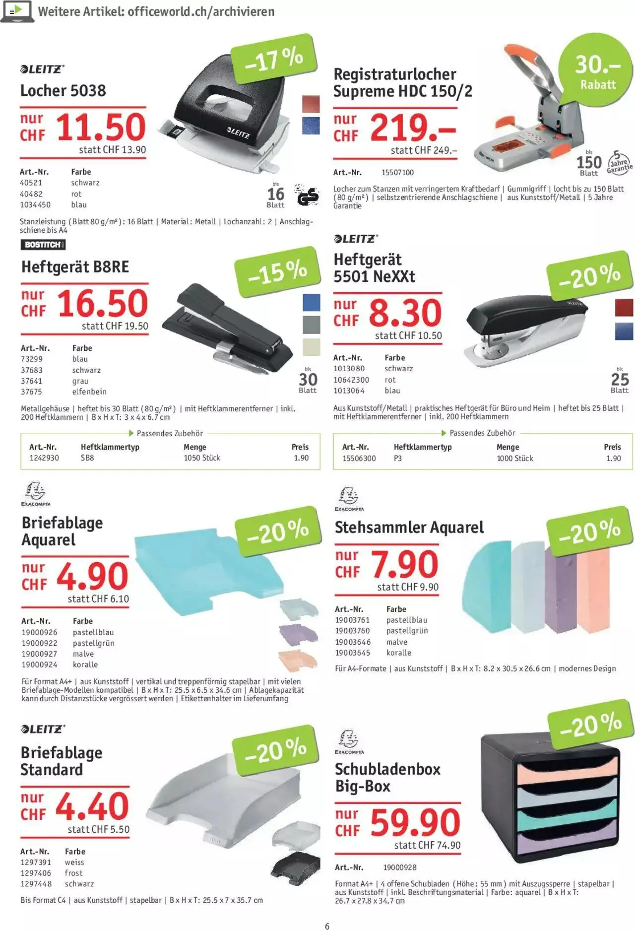 Office World Aktionen von 26. Oktober bis 29. November 2023 - Prospekt seite 6