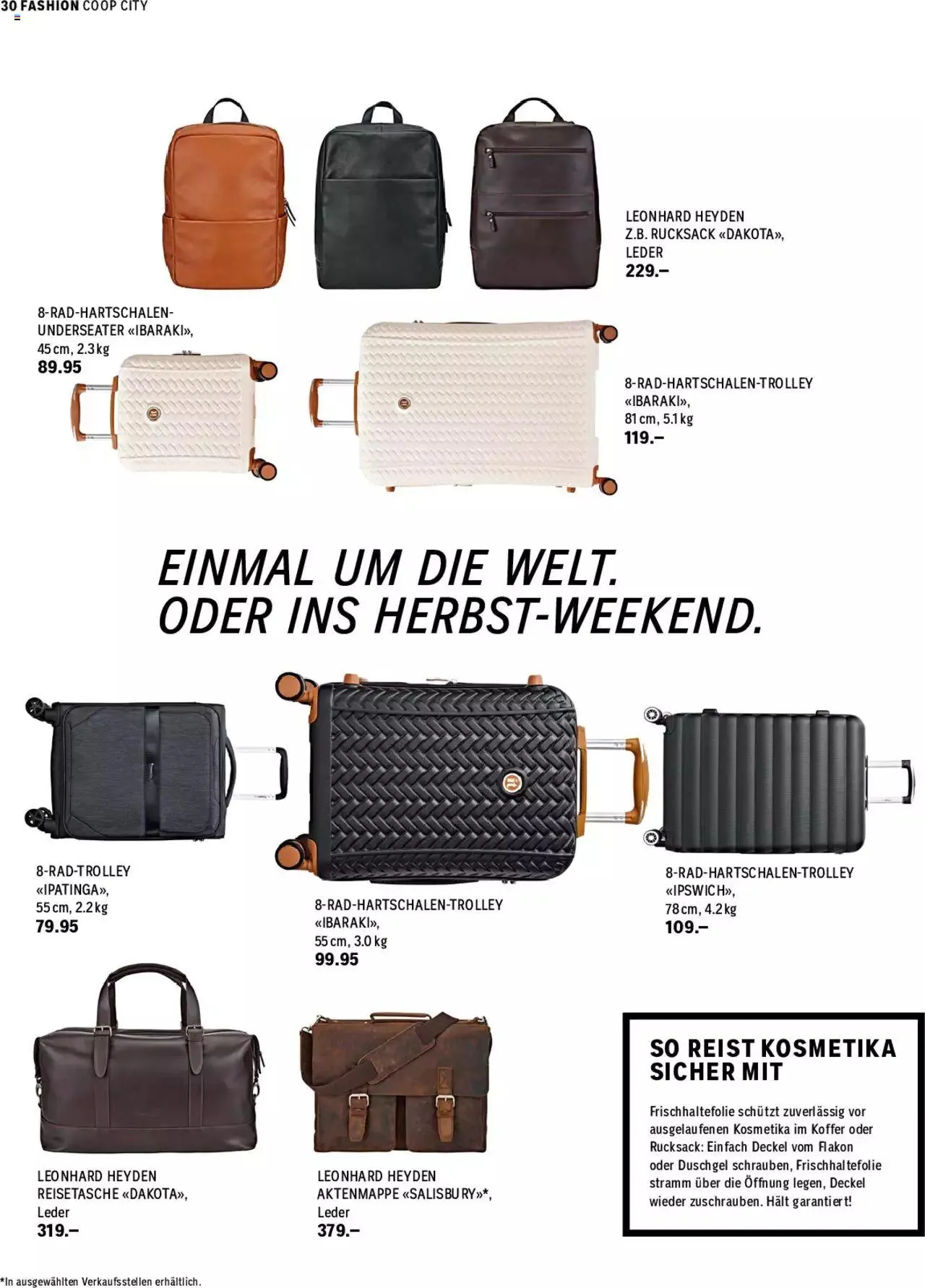 Coop City Magazin von 19. September bis 8. Oktober 2023 - Prospekt seite  30