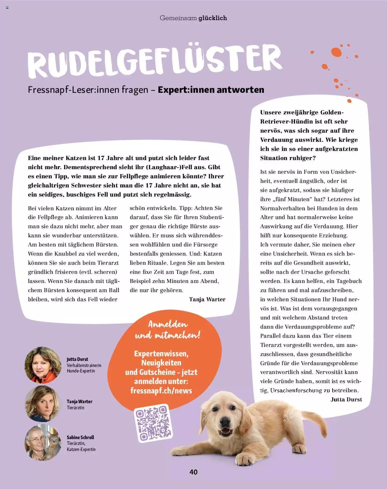 Fressnapf Magazin von 1. September bis 31. Oktober 2023 - Prospekt seite 40