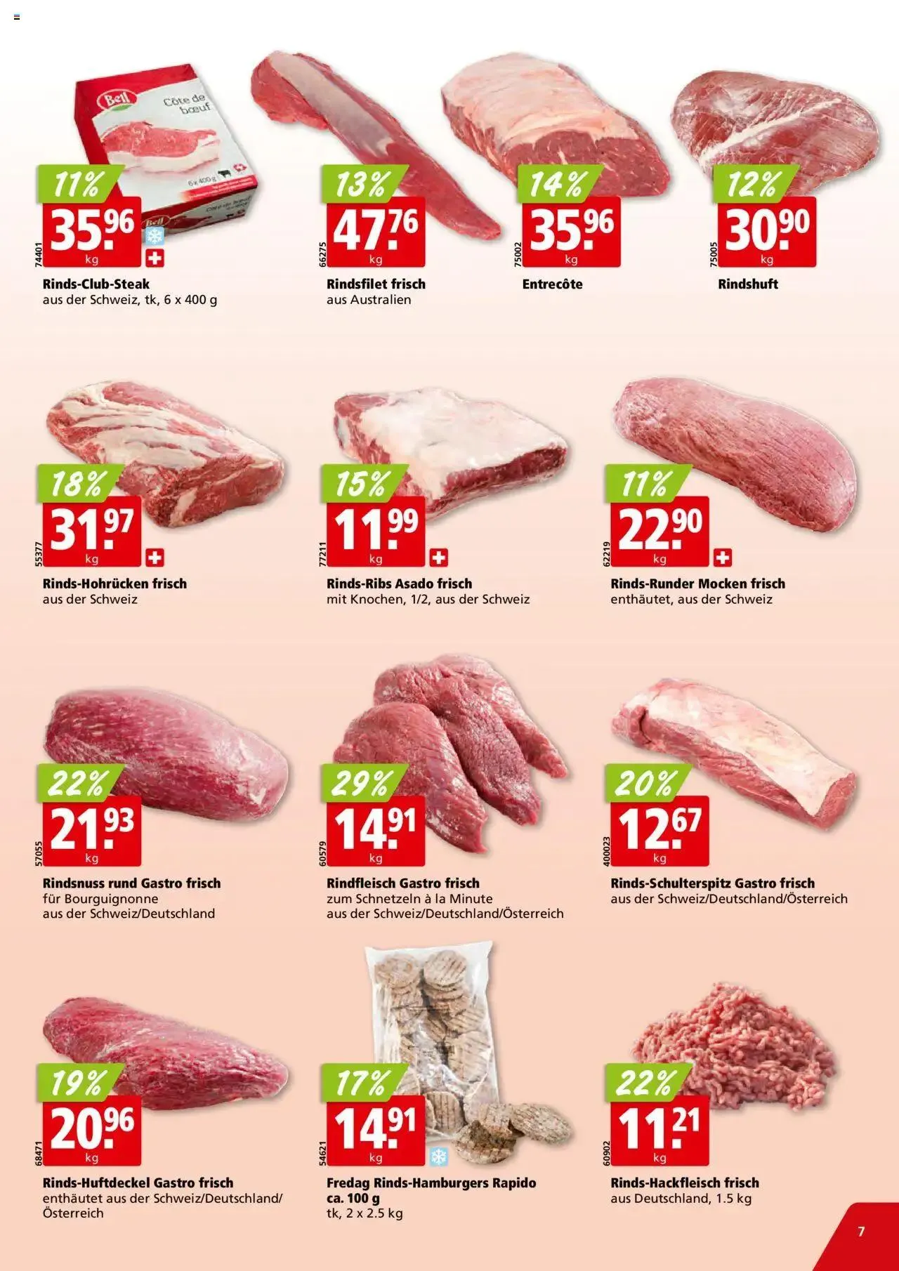 Aligro Aktionen für Businesskunden - Chavannes, Matran, Genf, Sitten von 30. September bis 5. Oktober 2024 - Prospekt seite  7