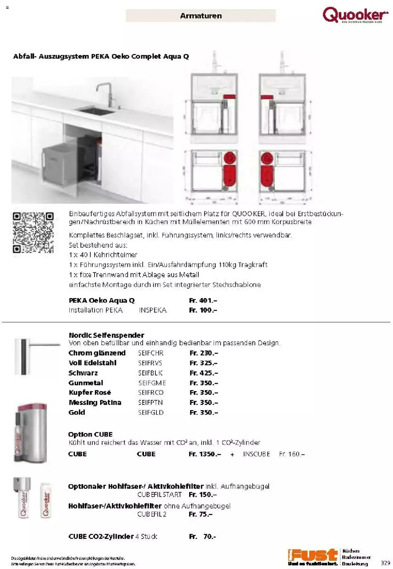 Fust Küchen- und Badezimmerprospekt von 4. März bis 31. Dezember 2024 - Prospekt seite  329