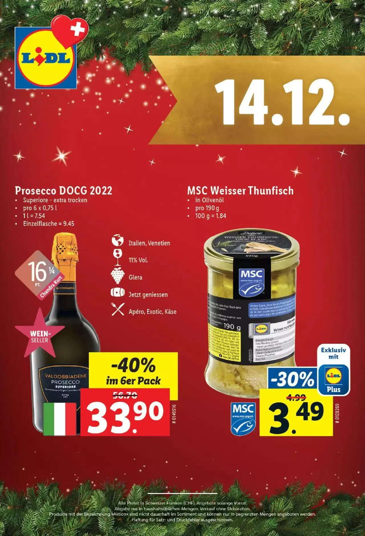 Lidl Aktionen Magische Weihnachtszeit von 1. Dezember bis 24. Dezember 2023 - Prospekt seite 14