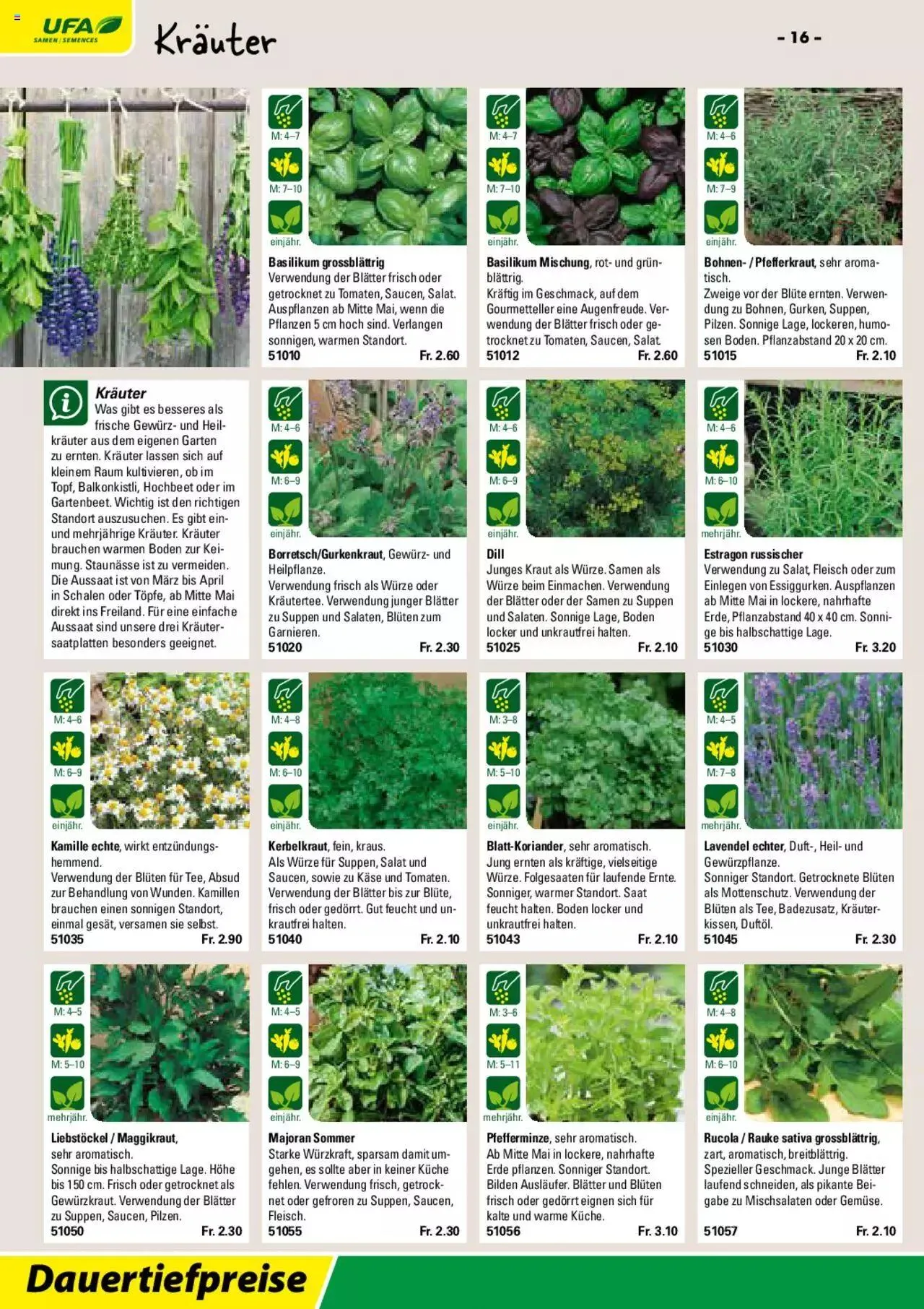 Landi Aktionen Gartensamenkatalog 2024 von 1. Januar bis 31. Dezember 2024 - Prospekt seite  14