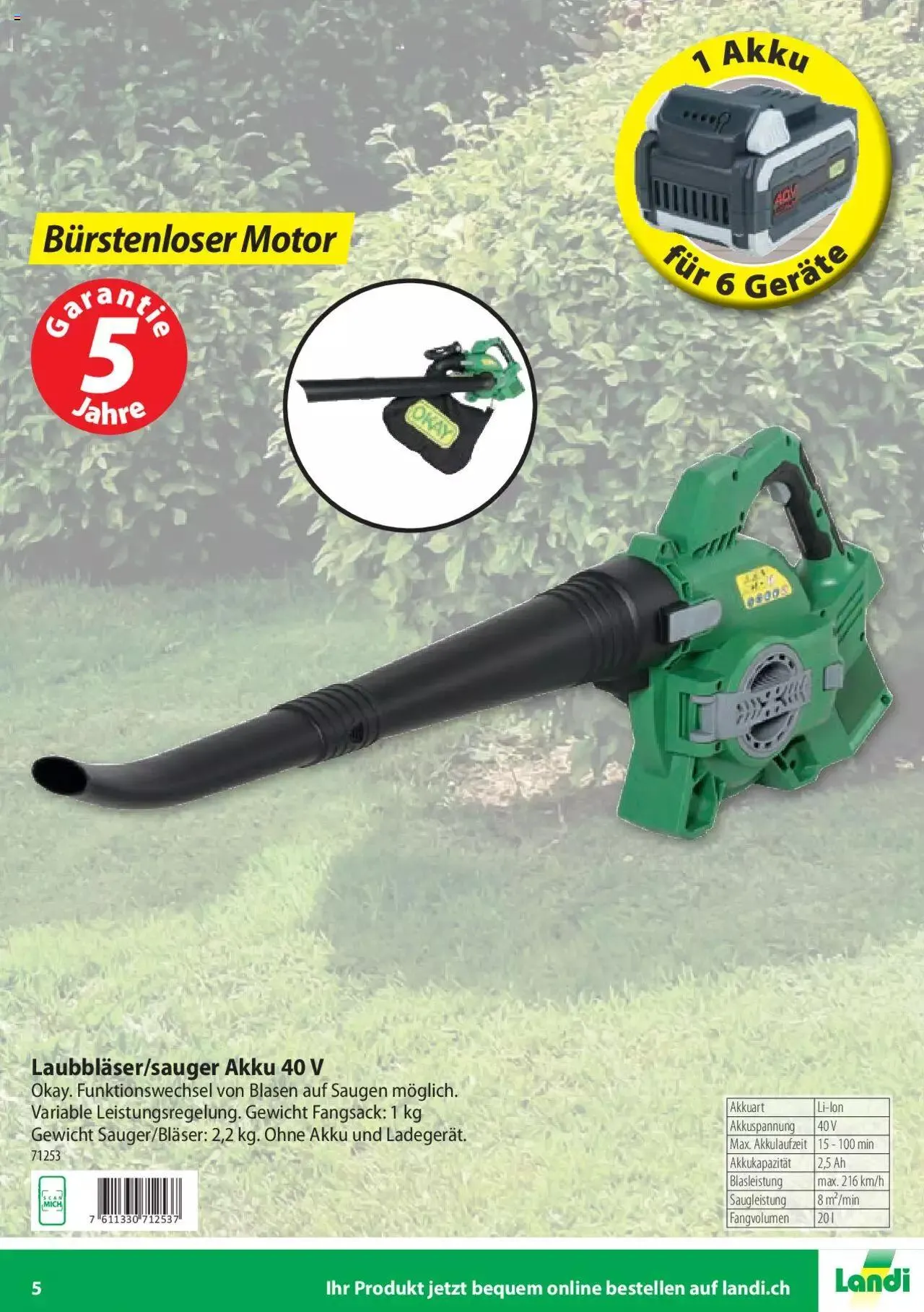 Landi Akkugeräte Linie 2023 von 7. März bis 31. Dezember 2023 - Prospekt seite 5