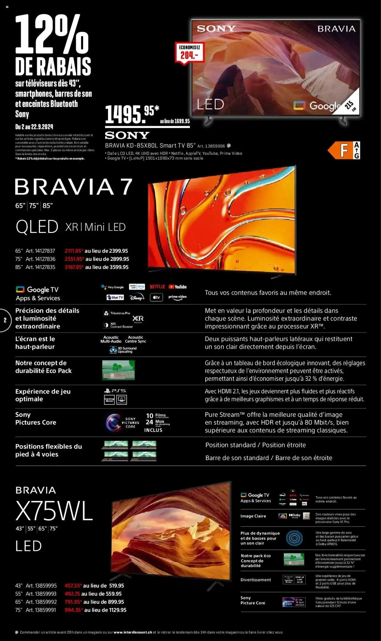 Interdiscount Prospectus von 2. September bis 22. September 2024 - Prospekt seite  2