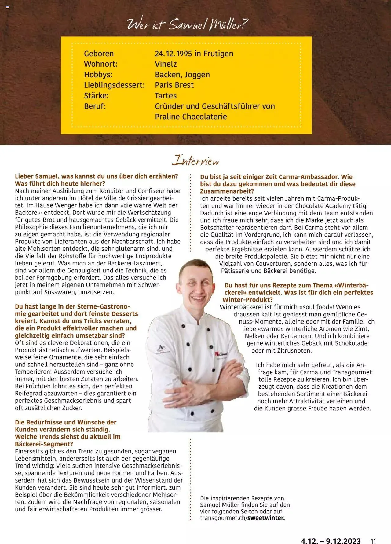 Prodega Aktionen Bäckerei von 4. Dezember bis 9. Dezember 2023 - Prospekt seite  11