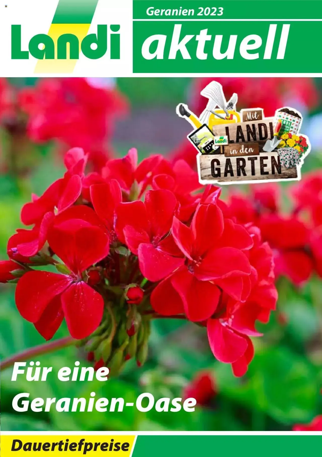Landi - Geranien von 25. April bis 31. Dezember 2023 - Prospekt seite  1