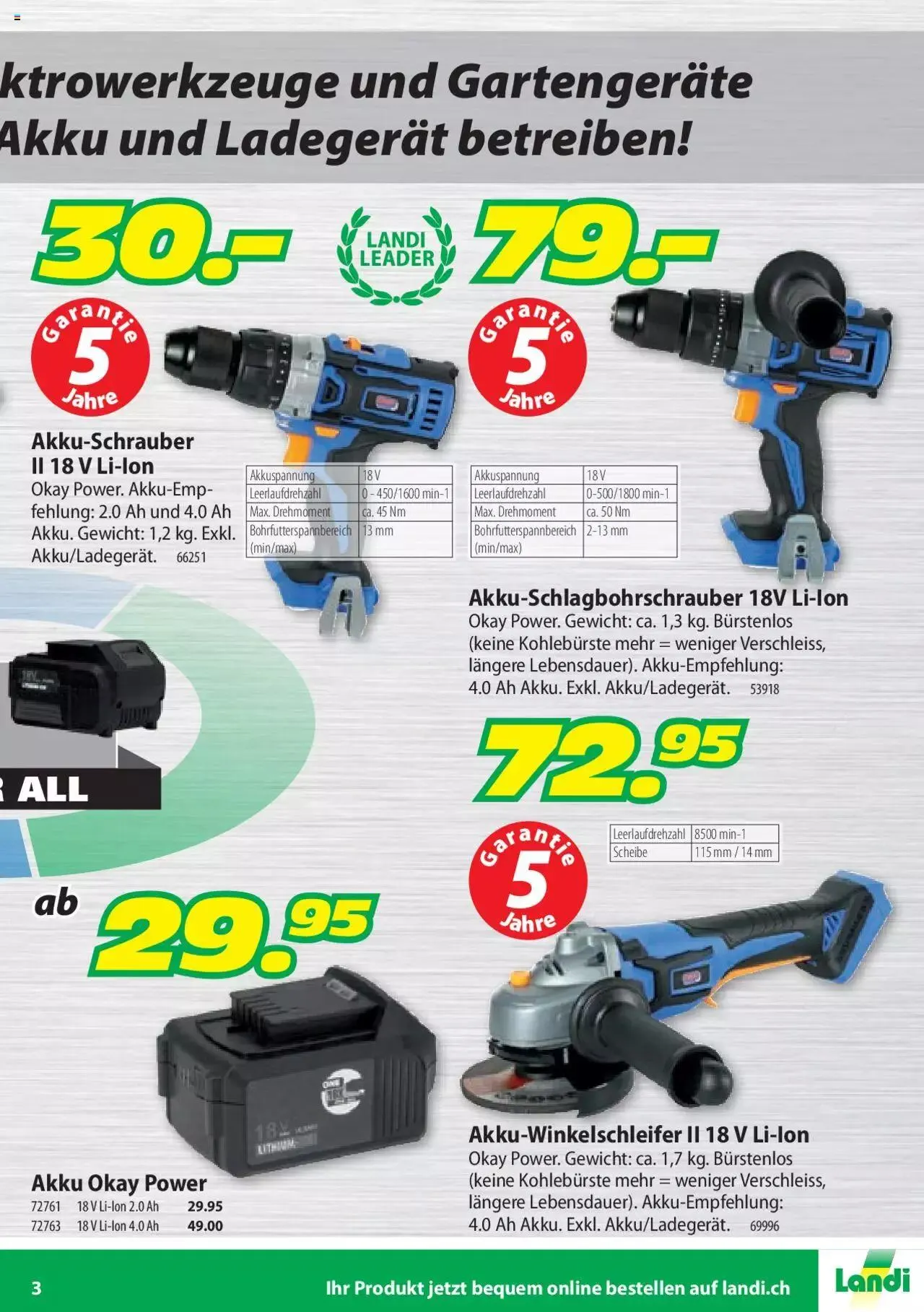 Landi - Elektrowerkzeuge 2022 von 4. Februar bis 31. Dezember 2023 - Prospekt seite 3