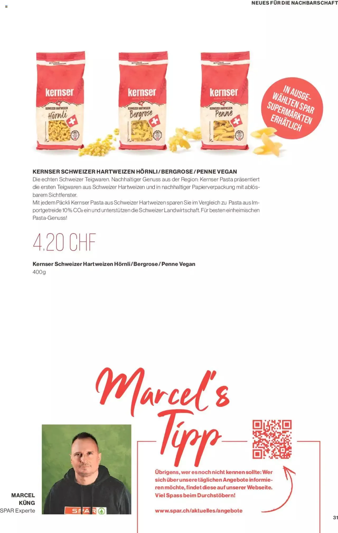 SPAR Kundenmagazin von 22. September bis 31. Dezember 2023 - Prospekt seite  31