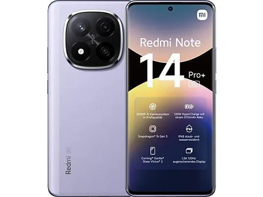 XIAOMI Redmi Note 14 Pro+ 5G 256 GB Lavender Purple Dual SIM