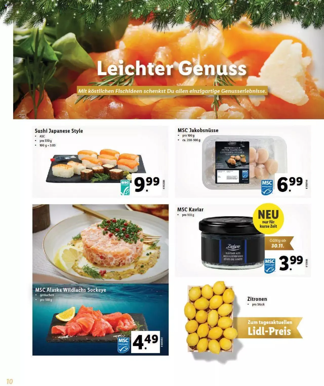 Lidl Magische Weihtnachstzeit von 2. November bis 31. Dezember 2023 - Prospekt seite 10