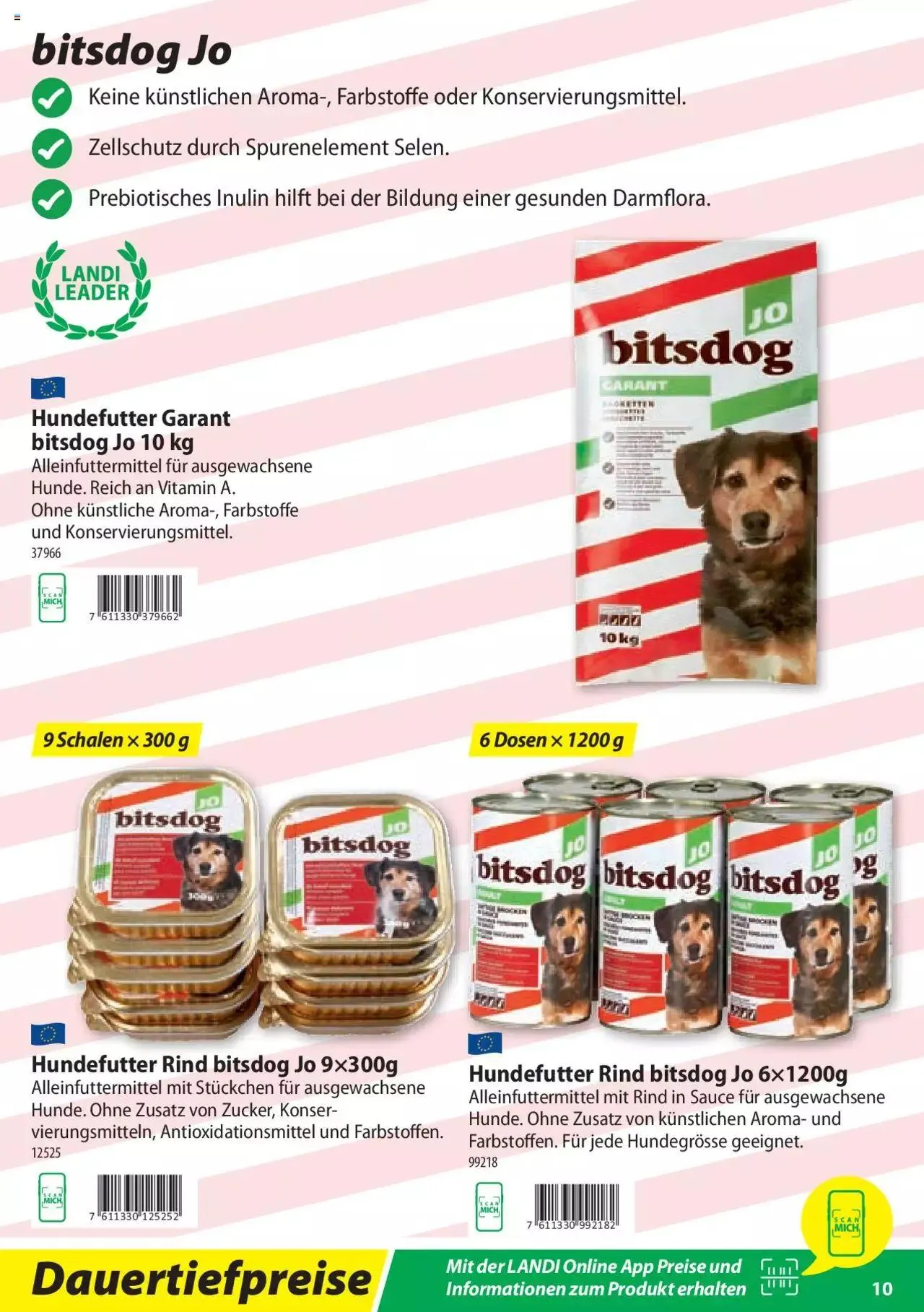 Landi Aktionen bitsdog 2024 von 1. Januar bis 31. Dezember 2024 - Prospekt seite  10