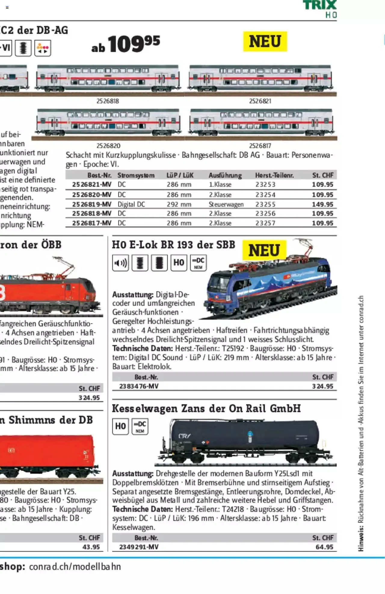 Conrad - Modellbahn Katalog 2022/23 von 5. September bis 31. Dezember 2023 - Prospekt seite  52