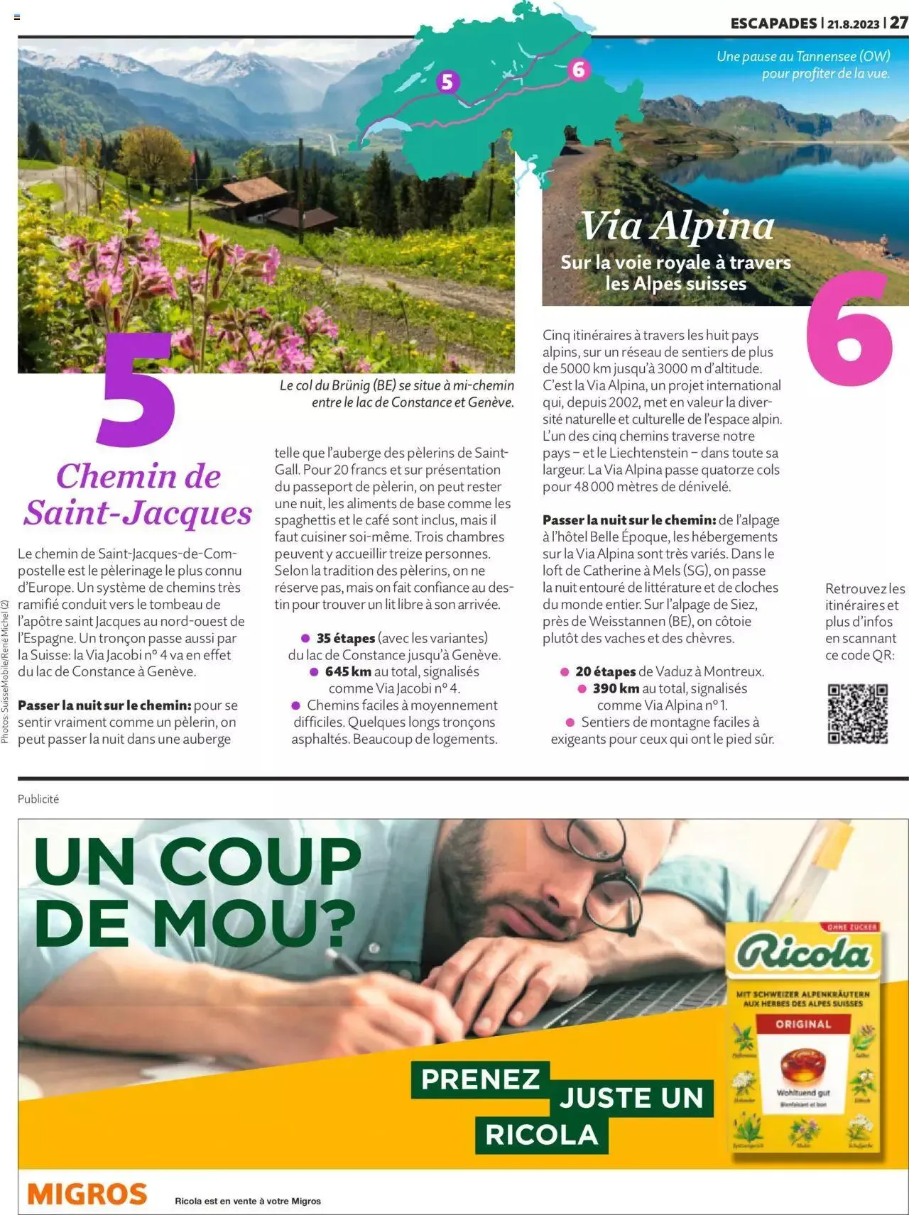 Migros - Magazin FR von 21. August bis 31. Dezember 2023 - Prospekt seite  27